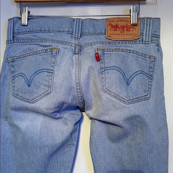 Levi's Light Blue Low Slouch Straight Leg Jeans #333 - Picture 5 of 14